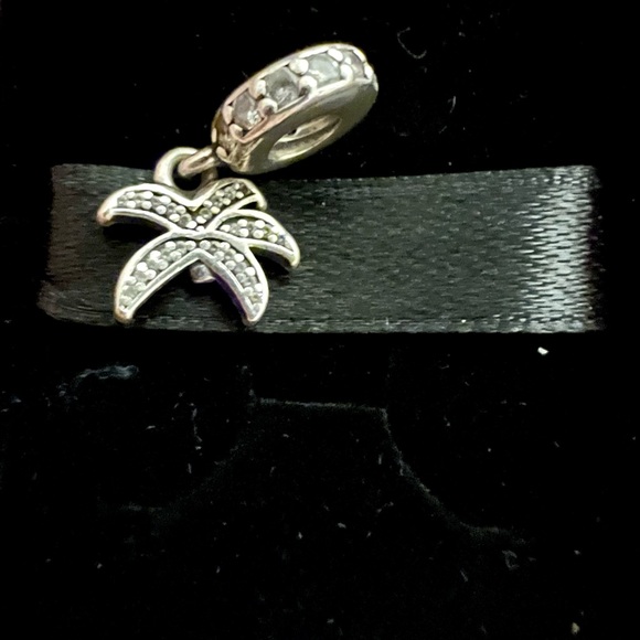Pandora Jewelry - Sterling Silver 925 Pandora Palm Tree Charm Pave & CZ Accents. Preowned/Damaged.
